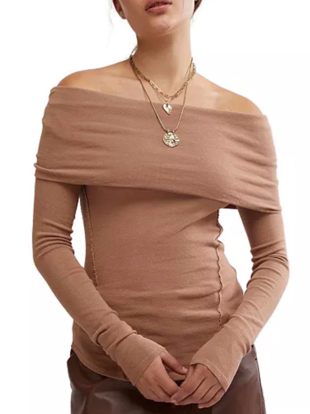 We The Free Iris Layering Top in Caffé Latte